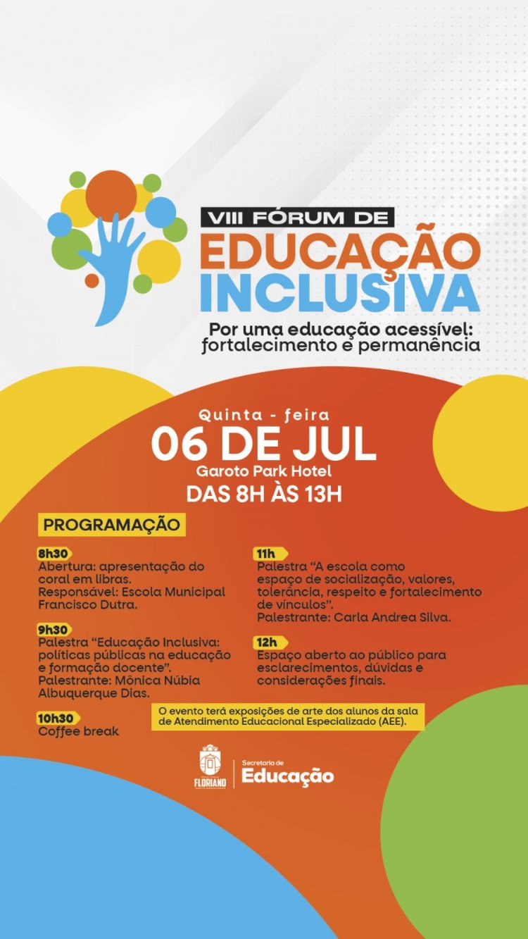 126 anos: Inscrições para o VIII Fórum de Educação Inclusiva iniciam nesta segunda, 26