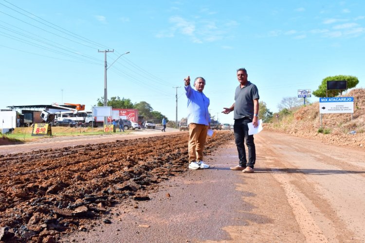 Superintendência de Trânsito acompanha obra de recapeamento da BR230 em Floriano