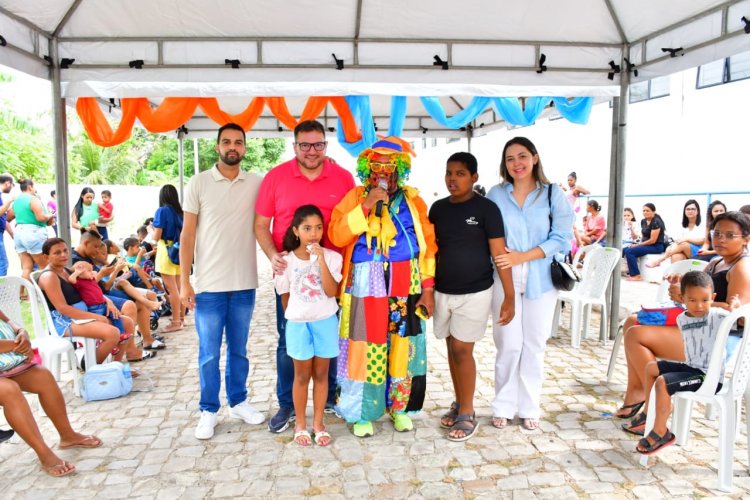 Crianças atendidas pela sala de estimulação da Policlínica ganham festa