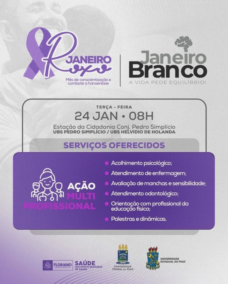 Unidades de saúde realizarão atividades do Janeiro Roxo e Branco