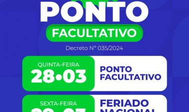 Prefeitura de Floriano decreta ponto facultativo para a quinta-feira santa, 28