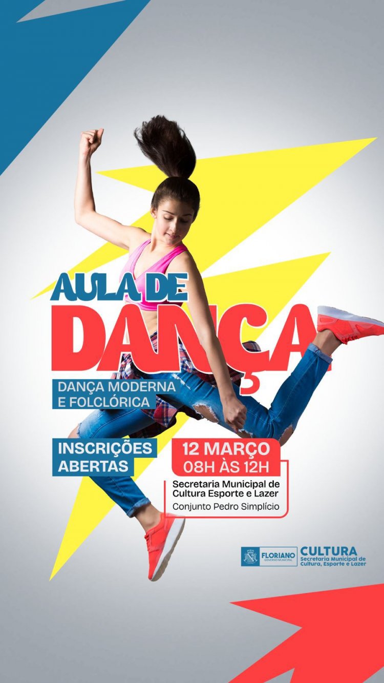 Cultura de Floriano abre inscrições para aulas de dança moderna, folclórica e balé clássico