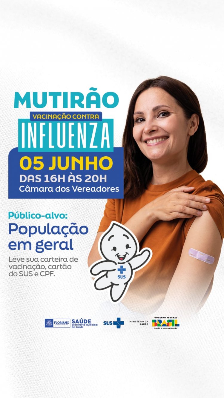 Mutirão de vacinação contra a influenza ocorrerá nesta quarta-feira