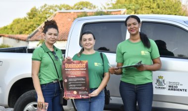 Ações de conscientização sobre os perigos das queimadas são realizadas em bairros de Floriano