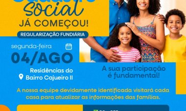 Prefeitura de Floriano inicia cadastramento social no bairro Cajueiro II a partir de 4 de agosto