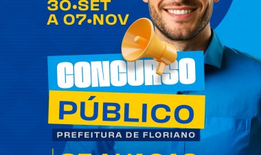 Abertas as inscrições para o concurso público da Prefeitura de Floriano