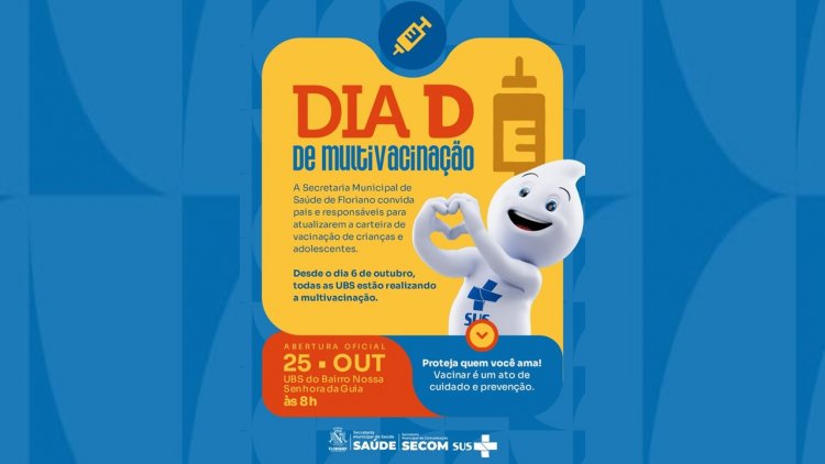 Prefeitura de Floriano realiza estratégia de multivacinação para crianças e adolescentes