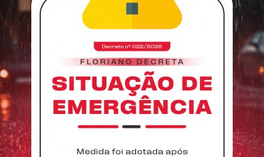 Prefeitura de Floriano decreta situação de emergência após fortes chuvas no município