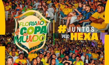 Prefeitura de Floriano realiza transmissão ao vivo do jogo do Brasil pela Copa do Mundo no Cais da Beira-Rio