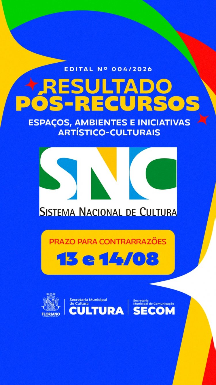 Cultura em Floriano: Prefeitura divulga resultado preliminar pós-recursos PNAB