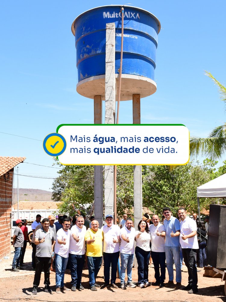 Novo sistema de abastecimento de água garante água encanada nas torneiras de todos os moradores do Distrito Amolar