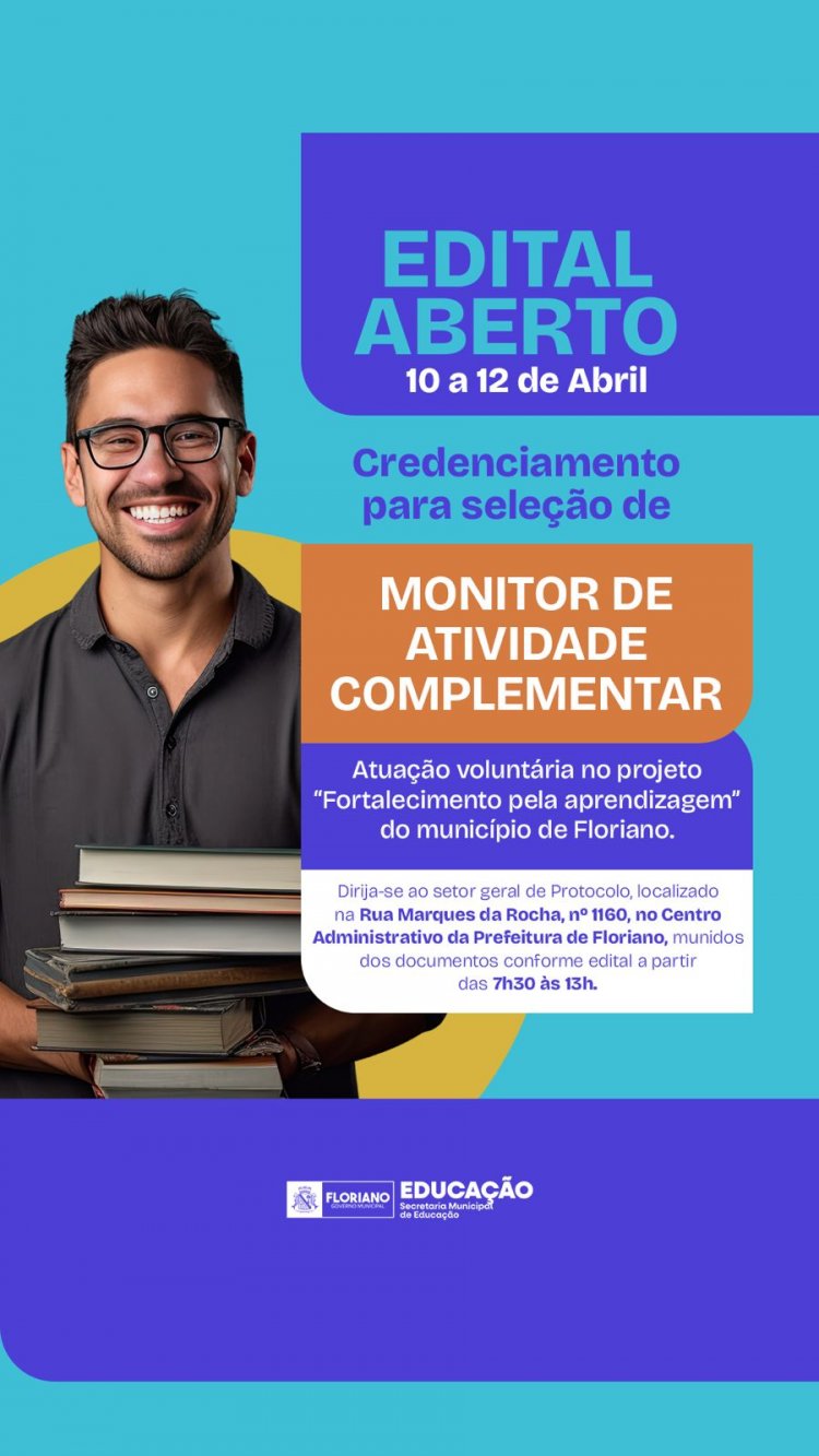 SEMED abre inscrições para monitores voluntários do Projeto “Fortalecimento pela Aprendizagem”