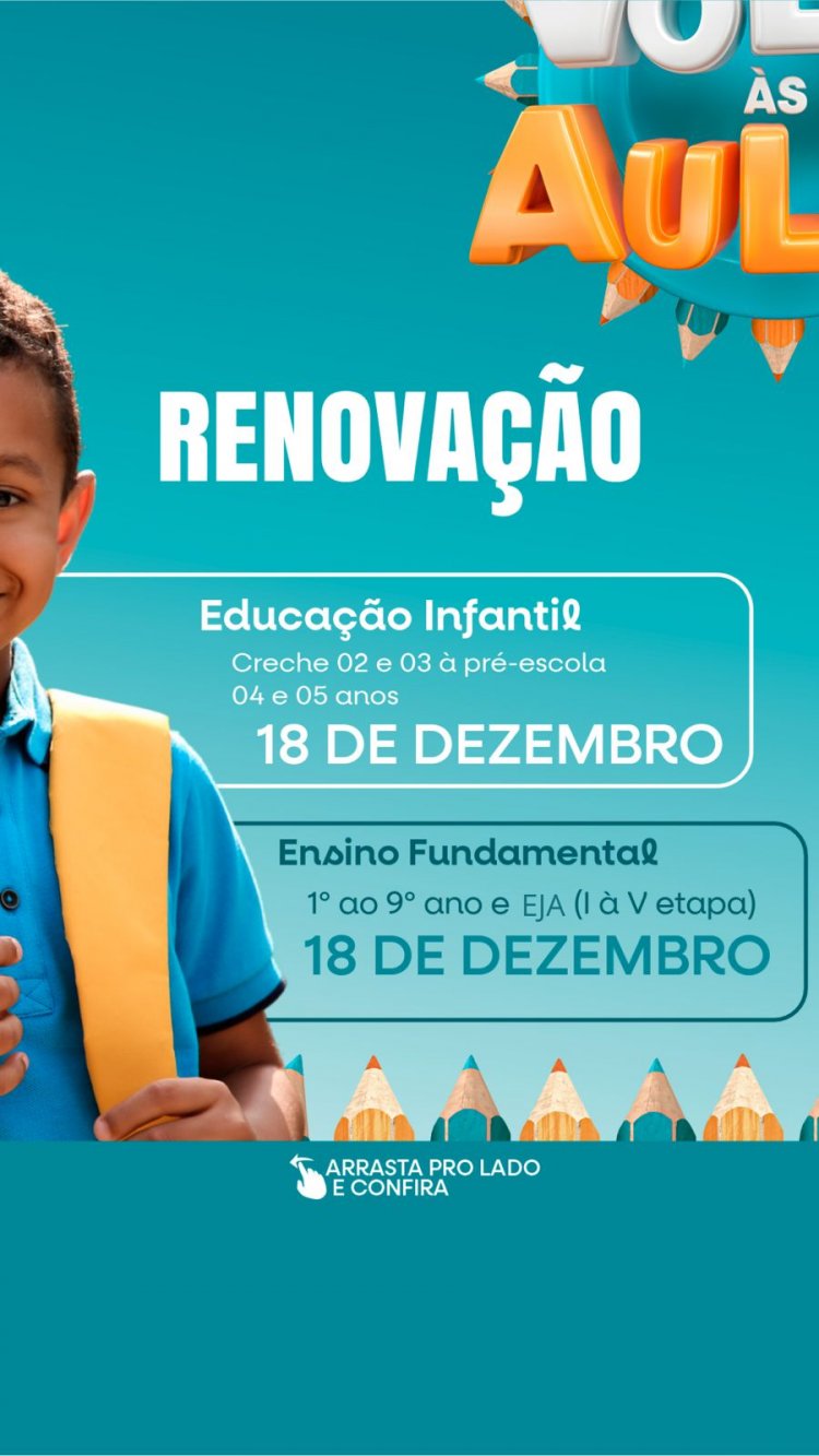 Educação de Floriano divulga edital de matrículas para o ano letivo de 2025