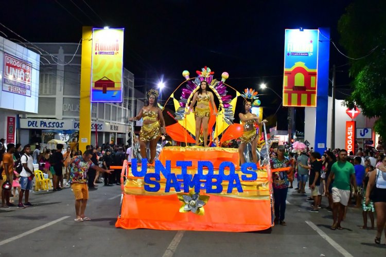 Carnaval de Floriano: escolas de samba brilham na Avenida Getúlio Vargas