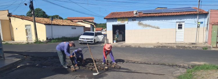 Prefeitura de Floriano realizou 'Operação Tapa-Buracos' em onze bairros da cidade no mês de maio