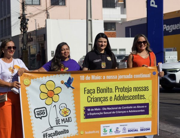 Assistência Social de Floriano realiza ato ‘Faça Bonito’ em alusão ao Maio Laranja